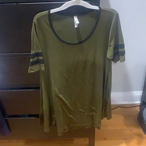 Army green striped lularoe perfect t